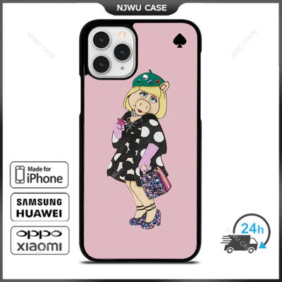 KateSpade 0119 Miss Piggy Phone Case for iPhone 14 Pro Max / iPhone 13 Pro Max / iPhone 12 Pro Max / XS Max / Samsung Galaxy Note 10 Plus / S22 Ultra / S21 Plus Anti-fall Protective Case Cover