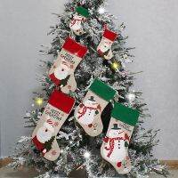 Christmas Stocking Sack Xmas Candy Bag Snowman Gift Bag Christmas New Year Gift Socks Home Christmas Tree Decor Sock Decoration