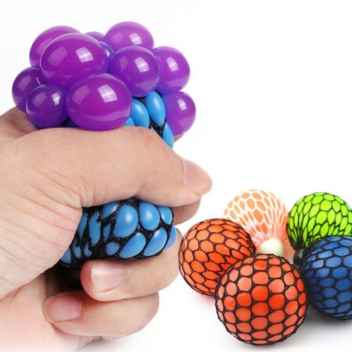 【XX】Squeeze brinquedos bola de malha uva squeeze brinquedo uvas anti ...