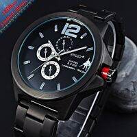 Brand EPOZZ Men Limited Edition Silver Quartz Watch Chronograph Male Clock Full Steel Wristwatch relogio masculino kol saat 1603