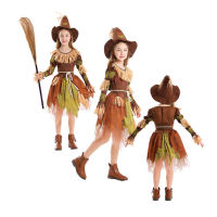 ? Popular Clothing Theme Store~ Scarecrow Dress Girl Childrens Day Group Performance Costume Kindergarten Fairy Tale Drama Performance Evil Villain