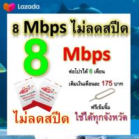 ซิมโปรเทพ 8  Mbps ไม่ลดสปีด เล่นไม่อั้น +โทรฟรีทุกเครือข่ายได้ แถมฟรีเข็มจิ้มซิม