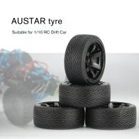 UINN AUSTAR 4 ชิ้น Hard พลาสติก 64 มิลลิเมตรขอบล้อยางล้อสำหรับ 1/10 รถดริฟท์ RC