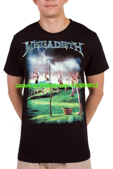 เสื้อวง-megadeth-เสื้อยืด-วงดนตรี-เมกาเดธ-ไซส์ยุโรป-rcm1563