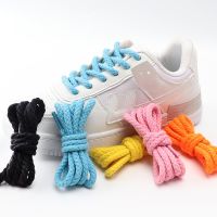 Bold Round Shoe Laces Cotton Linen Shoelaces for Sneakers Cashew Flower Hemp Rope Shoelace for AF1 AJ1 Shoestrings 1 Pair 8mm