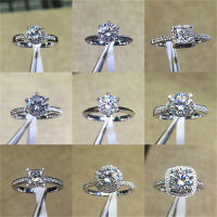 วินเทจครบรอบแหวน Moissanite 925เงินสเตอร์ลิงนิรันดร์หมั้นแต่งงานวงแหวนสำหรับผู้หญิงเครื่องประดับฝ่ายเจ้าสาว