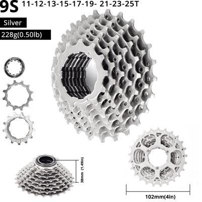 SWTXO Road Bike 9 Speed Cassette 11-23T 25T 28T 30T 32T 34T 36T Bicycle Freewheel Sprocket k7 9v Flywheel Bike parts for SHIMANO