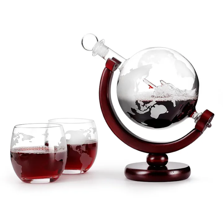 whiskey-decanter-antique-ship-mini-globe-shape-wine-separator-frosted-glass-bottle-beer-drinking-dispenser-barware-supplies