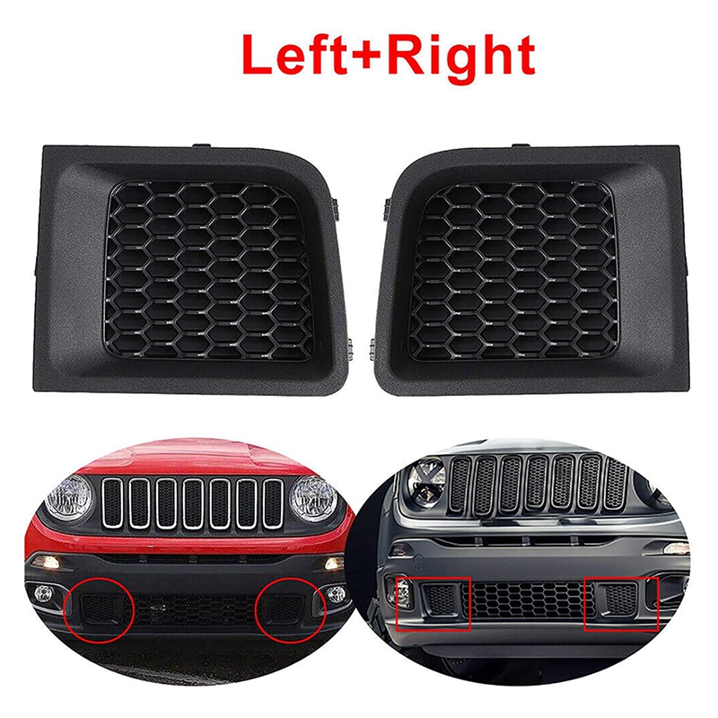 NewYall Pack of 2 Front Lower Left Driver and Right Passenger Side Bumper Grill Grille Fog Lamp Light Cover 