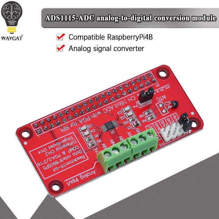 Official 33v Ads1115 Adc Module For Raspberry Pi 32 B I2c Rpi Ads1115 Adc Analog To 2517