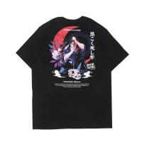 เสื้อยืดแขนสั้นลําลอง ทรงหลวม พิมพ์ลายกราฟิกการ์ตูนอนิเมะ Demon Slayer Rumble Kokushibo ขนาดใหญ่ สําหรับผู้ชาย