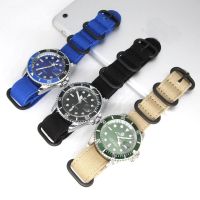 ✇﹍ 18mm 20mm 22mm 24mm 26mm High-Quality Canvas Strap Sports Watch Nylon Watch Band Men Replacement Bracelets Watch Accessories