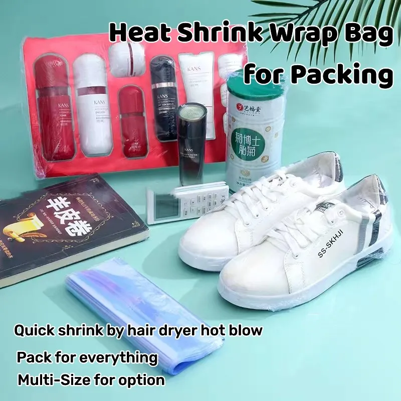 100pcs Transparent Heat Shrink Bags For Shoes, Cosmetics & Containers  Sealing And Storage, Household Easy To Shrink With Hair Dryer