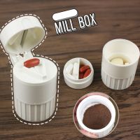 1Pcs Multi-Functional Pill Dispenser Seal Medicine Box Drug Storage Case Pill Cutter Portable Splitter Pill Case