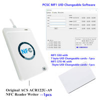 ACS Original ACR122U-A9 NFC Reader Writer Programmable MFS50 1K 4 byte 7 byte UID Changeable rfid Card with Software