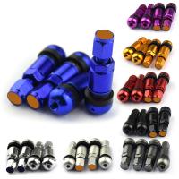 4Pcs Universal Car Aluminum Alloy Motorcycle Tubeless Wheel Tyre Stem Caps Tire Waterproof Air Stems Car AccessoriesAdhesives Tape