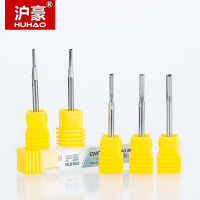 HUHAO 1pc 3.175mm สองขลุ่ยตรง router bits สำหรับไม้ CNC ตรงแกะสลักเครื่องตัดคาร์ไบด์ Endmills ตัดเครื่องมือกัด