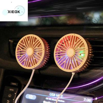 XIEGK พัดลมระบายความร้อนในบ้านไฟ LED ขนาดเล็กทนทานชาร์จ USB ได้พัดลมที่นั่งเบาะหลังรถยนต์ Kipas Angin Meja รถยนต์พัดลมทำความเย็นรถยนต์พัดลมระบายความร้อนช่องระบายอากาศรถเครื่องทำความเย็นพัดลมหนีบ