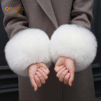 Autumn Winter One Pair Faux Rabbit Fur Oversleeve Cuff Warm Wristbands Elegant Women Parkas Wrist Gloves Sleeve Cuff Coat