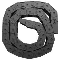 18mm x 37mm Black Flexible Semi Enclosed Cable Drag Chain 1M 39.4"