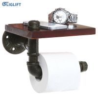 Industrial Retro Iron Paper Holder Wall Mounted Storage Hanger Toilet Shelf Towel Rack Roll Tissue Box Bathroom Accessories Toilet Roll Holders