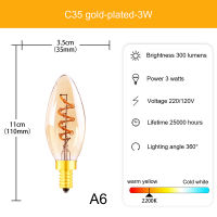 JIANG สำหรับ E27พอร์ตสกรูหลอดไฟ LED หรี่แสงได้แบบย้อนยุคไส้หลอดทังสเตนเลียนแบบ ST64หลอดไส้ตกแต่งโคมระย้า