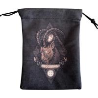 Tarot Rune Bag Velvet Jewelry Pouch with Drawstrings 5.12 x 7.09 Inch Cloth Gift Bags Small Size with Capricornus Pattern Tarot Card Bag for Tarot Enthusiasts expert
