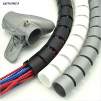 1 Meter Wire Organizer Cable Protector Coiled Tube Flexible Cable Management Wire Wrap Tidy Cable Winder Wire Storage Pipe