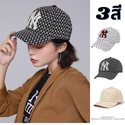 หมวกแก๊ป NY Cap หมวกแฟชั่นเกาหลี หมวกกันแดด มี 3สี ปักลายโลโก้ สินค้ามีพร้อมส่ง (ส่งจากไทย)