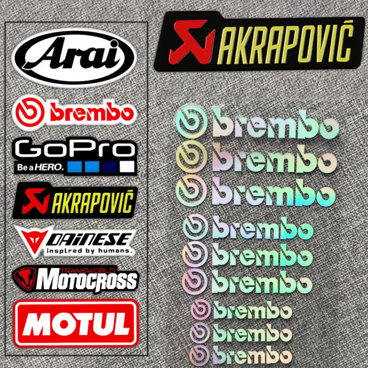 brembo-arai-รถจักรยานยนต์สติกเกอร์สะท้อนแสงกันน้ำรถจักรยานยนต์สติ๊กเกอร์ฮอนด้ายามาฮ่าคาวาซากิซูซูกิ-bmw-ktm-ducati-sym-ทั่วไปดัดแปลงแข่งสติ๊กเกอร์