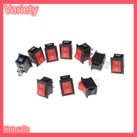 Variety ✨Hot Sale✨ 10pcs RED ROCKER SWITCH 2 PIN KCD1-101 250V 6A boatlike SWITCH 15*21mm