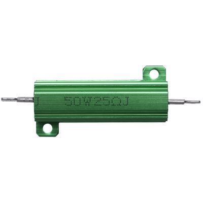 Aluminum Case 50W 25 Ohm Chassis Mounted Wirewound Resistor Green
