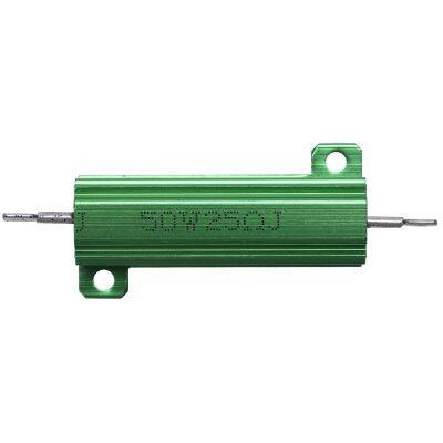 Aluminum Case 50W 25 Ohm Chassis Mounted Wirewound Resistor Green