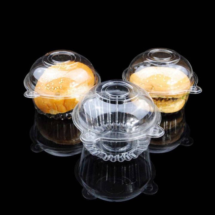 100-pieces-of-transparent-plastic-single-cupcake-cake-box-muffin-dome-holder-box