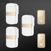 CACAZI Smart Wireless Doorbell ไม่ต้องใช้แบตเตอรี่ชุดกระดิ่งประตูกันน้ำ Home Outdoor Kinetic Ring Chime Doorbell ()