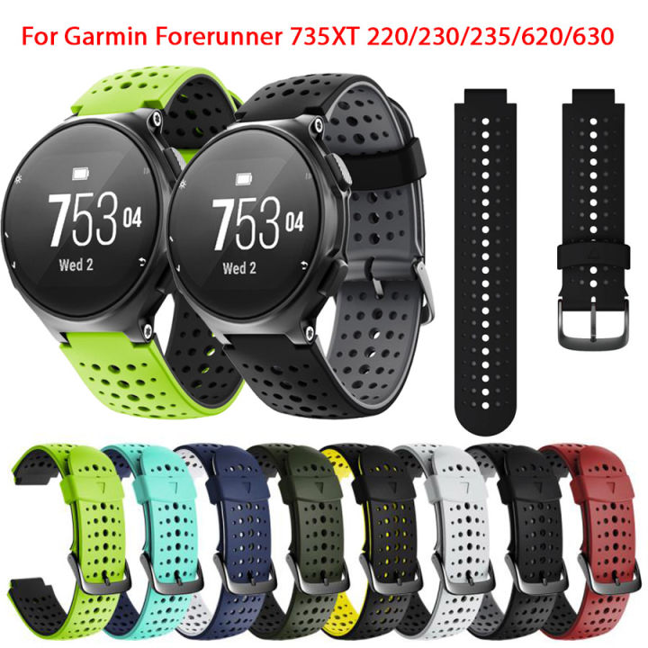 Watch Straps for Garmin Forerunner 735XT 235 230 620 630 735 235Lite Sports  Watchband Smart Wrist Band Silicone Bracelets Correa