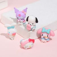 PENGY My Melody โมเดลของขวัญ PVC คริสต์มาสของเล่นตั้งโต๊ะ Hiasan Mobil ตกแต่งหน้าเค้ก5ชิ้น/ชุด Kt ตุ๊กตาขยับแขนขาได้เมโลดี้หุ่นของเล่นตุ๊กตาอนิเมะ Kuromi