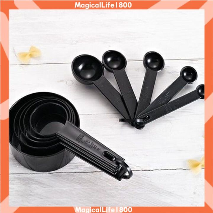 10Pcs Plastic Measuring Spoons Set Teaspoon Sugar Scoop Cake