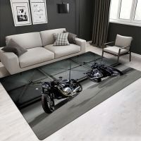 Motorcycle Carpet Living Room 3D Printing Home Area Rug Bedroom Bedside Mat Coffee Table Chair Soft Carpet Simple Boy Room Decor