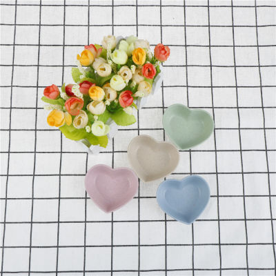 Creative Lovely Heart Shape Fruit Snack Sauce Bowl Kids Feed Food Icecream Container Tableware Dinner Plates