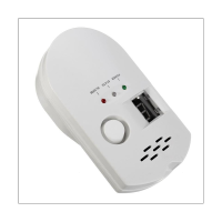 1 Piece Natural Gas Detector Gas Leak Detector Plug-in Gas Alarm with Digital Display EU Plug