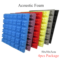 4Pcs 500x500x50mm Soundproofing Panel Studio Acoustic Panel Soundproofing Foam Panel Sound Treatment Studio Room Wall Panels