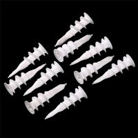 【CW】 10pcs Drywall Nylon Ribbed Anchor; Self Drilling Wall Plastic Anchor for M4 M5 screws Plasterboard