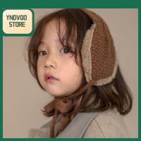 YNDVQO STORE แฟชั่นสำหรับผู้หญิง การป้องกันความเย็น เด็กชายเด็กหญิง ที่ปิดหูกันหนาวถักหนา ที่ปิดหูมีสาย ที่ปิดหูเด็ก ฤดูหนาวที่อบอุ่น