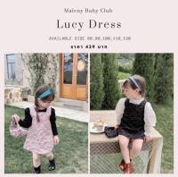 ชุดเดรสเด็กลายดอกไม้พิมพ์นูน มาพร้อมกระเป๋าน่ารักๆ ไม่รวมเสื้อตัวใน Lucy Kids Dress