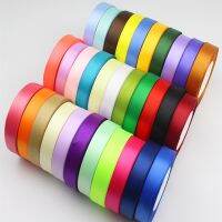 25Yards 15mm Single Face Satin Ribbon for Needlework DIY Hair Bows Home Textile Apparel Home Sewing Materials DIY Craft Supplies Gift Wrapping  Bags