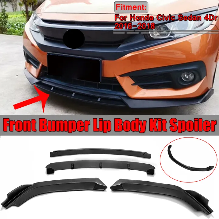 Pcs Detachable Car Front Lip Chin Bumper Spoiler Splitters Body Kit