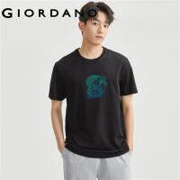 GIORDANO Men Li Jia Series T-Shirts Fashion Print Summer Tops 100% Cotton Short Sleeve Crewneck Comfort Casual Tee 91093042GHYJ