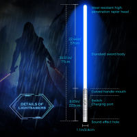 RGB Lightsabre USB ชาร์จของเล่น2 In 1 Switchable แสงโลหะเลเซอร์ดาบ RGB คอสเพลย์ Stage Props Lightsaber