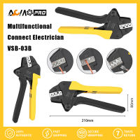 AumoPro 1Pc Ratchet Crimping Pliers 0.25 ~ 6mm ² AWG23-10เหล็กคาร์บอน Self-Adjusting Terminal Crimper